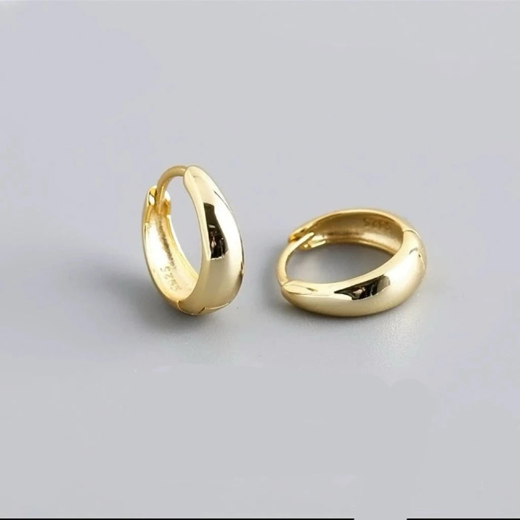Stainless Steel 1 Pair Minimalist Huggie Hoop Earrings For Women Gold Color Tiny Round Circle 6/10/12mm Punk Unisex Rock Earring