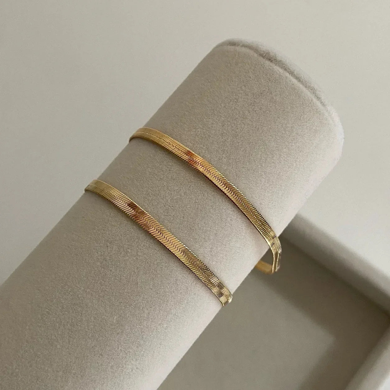 Minimalist 16+5cm Classic Snake Chain Bracelet Gold Color Width 2/3/4MM Stainless Steel Chain Bracelet For Women Jewelry Gift