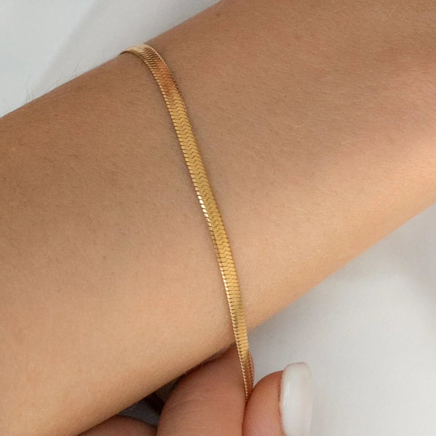 Minimalist 16+5cm Classic Snake Chain Bracelet Gold Color Width 2/3/4MM Stainless Steel Chain Bracelet For Women Jewelry Gift