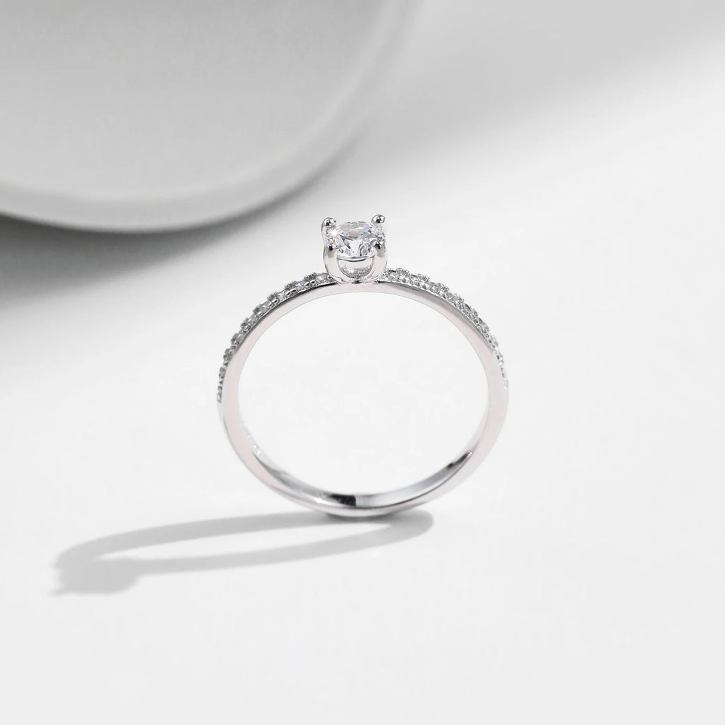 MODIAN D Color Moissanite Ring Delicate Square 925 Sterling Silver Lab Diamond Ring For Women Wedding Statement Jewelry